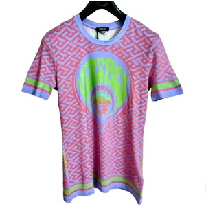 美品 ヴェルサーチ VERSACE Tシャツ 半袖 サイケ柄 38