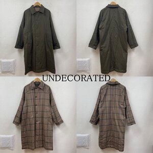 古着 UNDECORATED アンデコレイテッド UDF19505 GUN-CLUB CHECK REVERSIBLE COAT コート コート 1 カーキ / カーキ X 茶 / ブラウン