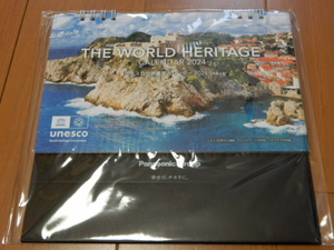 ★非売品●ユネスコ世界遺産卓上カレンダー2024-THE WORLD HERITAGE-パナソニックPanasonic unesco 風景/ドゥブロヴニク旧市街/イグアス