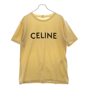 CELINE セリーヌ 22AW ロゴプリント ルーズフィット Tシャツ 半袖カットソー 2X681671Q ベージュ