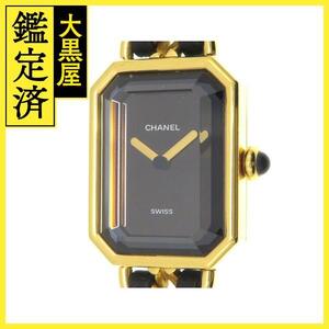 CHANEL　シャネル　時計　プルミエールM　H0001　レディース　クオーツ　GP/革　黒文字盤【431】2143100481459