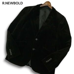 R.NEWBOLD ポールスミス 秋冬 総裏 ベロア★ 2B アンコン テーラード ジャケット Sz.M　メンズ 黒　A4T10231_9#N