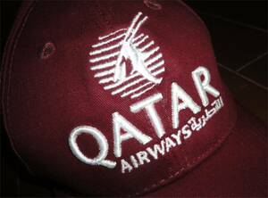 ◆カタール航空 キャップ 帽子 QATAR AIRWAYS ドーハ ハマド A350 B787 アラビア　