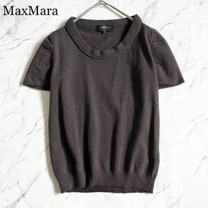 J141　Max Mara マックスマーラ　カシミヤ混半袖ニット