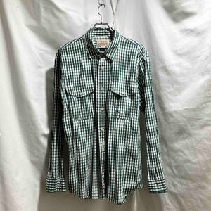 FILSON WASHED FEATHER CLOTH SHIRT 長袖シャツ ギンガムチェック グリーン M フィルソン