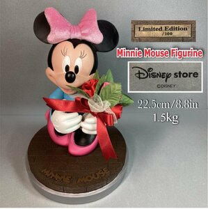 レア ディズニーストア ミニーマウス 100体限定生産 1.5kg　 Minnie Mouse Figurine Disney Limited Edition 034/100 Disney Store Rare