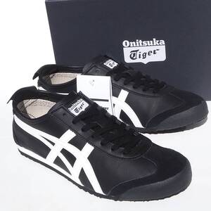 デッド!! 新品 27.5cm Onitsuka Tiger MEXICO 66 オニツカタイガー メキシコ 66 黒x白 レザー 天然皮革