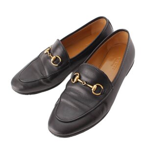 【グッチ】Gucci　ホースビット レザー ローファー シューズ 404069 ブラック 35 1/2 【中古】【正規品保証】207115