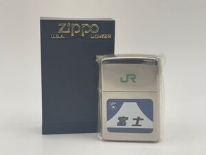 2412021801203 ZIPPO ジッポ オイルライター JR 富士 マウントフジ 火花確認済み 喫煙具 ケース付き 現状品 中古