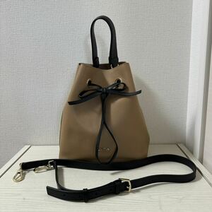 【大幅値下げ】【バイカラー】【新品同様】FURLA COSTANZA S フルラ コスタンザ S 2WAY ショルダーバッグ ベージュ×ブラック　ハンド