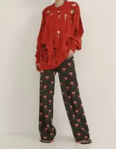 ☆ PAMEO POSE
Violet Flower Knit Pants