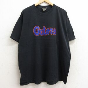 XL/古着 チャンピオン champion 半袖 ビンテージ Tシャツ メンズ 00s ゲイターズ 大きいサイズ クルーネック 黒 ブラック 24