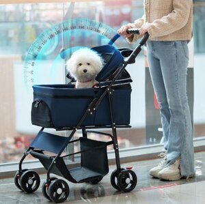 新品★ペットカート 折りたたみ 軽量 ペット 4輪 ホルダー 収納 耐荷重15kg 中型犬 小型犬 介護用 散歩用 犬 猫 カート シニア犬