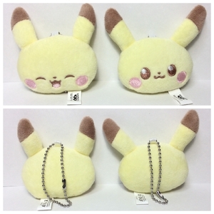 送料140円～ ポケモン ポケピース ピカチュウ ボールチェーン付きぬいぐるみ フェイス ぬいぐるみ ボールチェーン マスコット キーホルダー