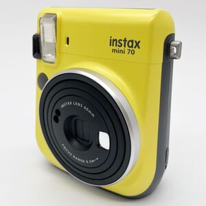 ■ほぼ新品■ FUJIFILM フジフイルム インスタントカメラ instax mini 70 「チェキ」 イエロー