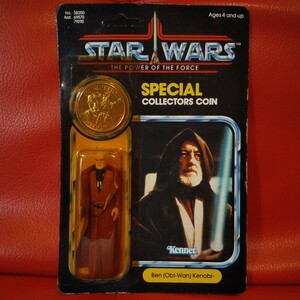 昭和レトロ STARWARS SPECIAL COLLECTORS COIN 付きアクションフィギュア　BEN (Obi-Wan) KENOBI レア　メダル付き３０年以上前のモノ