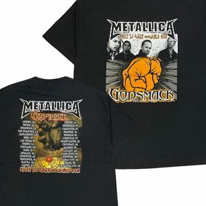 00s METALLICA GODSMACK Tシャツ XL ブラック MADLY IN ANGER TOUR 2003 ツアー メタリカ ゴッドスマック メタル バンT ヴィンテージ 