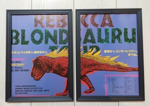 送料無料★額装品★ REBECCA　NOKKO　レベッカ　ノッコ／1989年／ポスター風広告／デザイン／A4サイズ額入り／アートフレーム／貴重広告