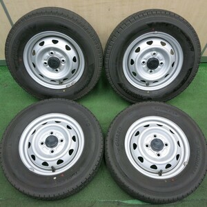 *送料無料* バリ溝！22年！キレイ！9.5分★スタッドレス 145/80R12 ヨコハマ アイスガード iG91 スチール ホイール PCD100/4H★4042012HAス