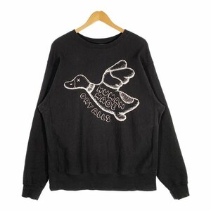 HUMAN MADE ヒューマンメイド x KAWS カウズ SWEATSHIRT スウェット ブラック 上着 希少 中古 M TN 1