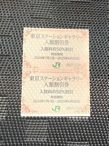 東京ステーションギャラリー　入館割引券　２枚　東京駅　 JR東日本株主優待　