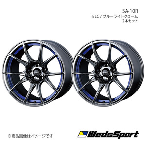 WedsSport/SA-10R ランサーエボリューション10 CZ4A アルミホイール2本セット【18×9.5J 5-114.3 INSET38 BLC】0072637×2