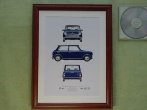 ◆1987ミニクーパー87イラスト額93◆MiniMaruyamaProduce◆