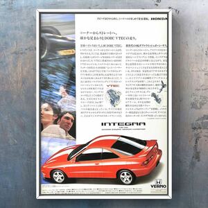 当時物 ホンダ 3代目 インテグラ 広告 /ホンダ HONDA Acura Integra カタログ DC1 DC2 DB6 DB7 DB8 DB9 タイプR バンパー jdm USDM 赤 MT