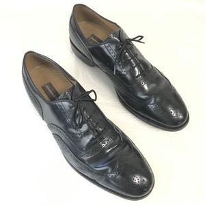 ジョンストン＆マーフィー/JOHNSTON＆MURPHY☆本革/フルブローグ/ウイングチップ【10D/27.5-28.0/黒/BLACK】ビジネス/dress shoes◇bi-148