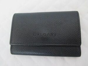 L2485【BVLGARI/ブルガリ】キーケース/６連/黒・ブラック系/USED