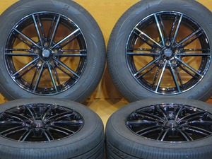 超バリ溝 超美品【ウェッズスポーツSA-54R 23年製ブリヂストンREGNO GR-XⅡ 225/55R17】17インチ7.5J+45PCD114.3-5H アテンザ スカイライン