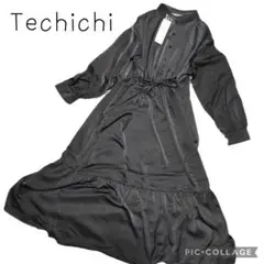 Techichi テチチ　ロングワンピース　グレー　薄手　長袖　レディース　F