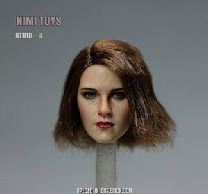 ★KIMI TOYS★1/6 フィメール（女性） ヨーロピアン ヘッド（茶髪ショートヘア）（KT010B）6196