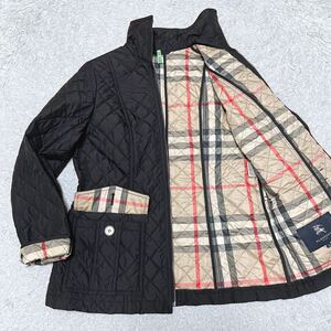 極美品/44サイズ バーバリー ロンドン Burberry リバーシブル仕様 無地＆ノバチェック 中綿 キルティングジャケット XL〜3L 大きいサイズ