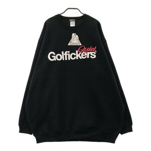 【美品】Golfickers ゴルフィッカーズ 裏起毛 長袖スウェット トレーナー ブラック系 XXXL [240101126041] ゴルフウェア メンズ