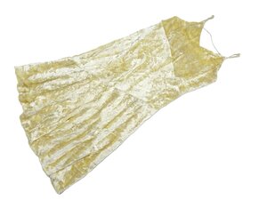 9.9万【未使用タグ付】KANAKO SAKAI カナコ サカイ VELVET DRESS ベロア ワンピース 34 シャンパーニュ