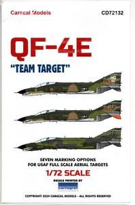 1/72　Caracal Models カラカルモデルスデカール CD72132 QF-4E "Team Target"