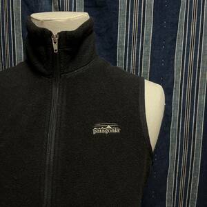 刺繍タグ 2000年 fall patagonia flyer vest 24003 フライヤー ベストフリース 黒