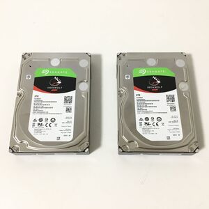 ★動作確認済★Seagate Ironwolf 3.5インチ NAS用ハードディスク 8TB HDD ST8000VN0022 (SATA) 2台セット