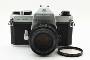 3925 【難あり品(ジャンク）】 Asahi Pentax Spotmatic SP II & SMC Takumar 55mm F1.8 MFフィルムカメラ MF単焦点レンズ 0903