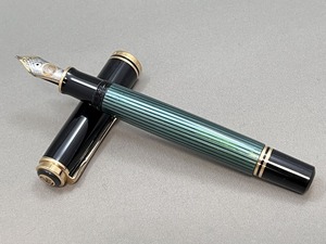 1円〜! PELIKAN/ペリカン スーベレーン M800 緑縞/グリーンストライプ ペン先 18C-750 万年筆/筆記用具/文房具 【3008y2】