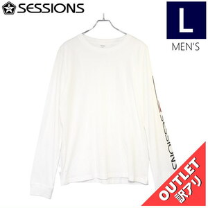 【OUTLET】 SESSIONS RACER LS TEE WHITE Lサイズ セッションズ メンズ スノーボード スキー アパレル Tシャツ 型落ち 日本正規品