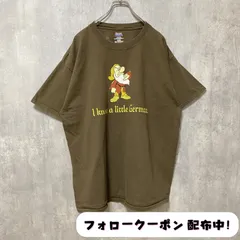 古着 used　Disney　ディズニー　半袖プリントTシャツ　白雪姫　Hanes　ヘインズ　茶色　ブラウン　ビッグシルエット　オーバーサイズ