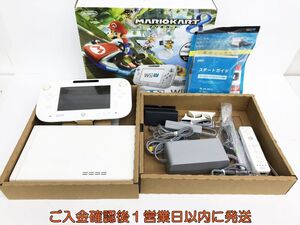 【1円】任天堂 WiiU 本体 マリオカート8セット ホワイト 32GB ニンテンドーWii U 初期化/動作確認済 見えるもののみ N05-611hr/G4