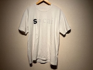 ♪送料無料★sacai★名作★半袖カットソー★転写 フルロゴプリント★クルーネック★半袖 Tシャツ ③★サカイ★AD2022★0353S★白★3(L)♪