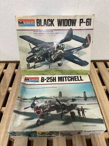 MONOGRAM 未組立 プラモデル モノグラム BLACK WIDOW P-61 B-25H MITCHELL 1/48 当時物