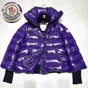 希少カラー●美品●正規品●MONCLER モンクレール TULSA DOWN JACKET トゥルサ フレア ナイロン ダウンジャケット0 パープル 紫 レディース