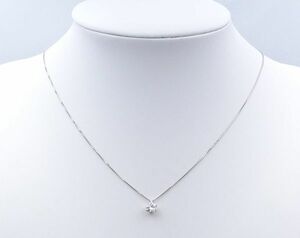 Pt900/Pt850 ダイヤ 0.41ct ネックレス 重さ約2.4g 　36-20