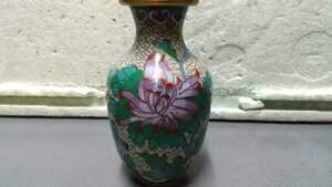 中国 花瓶 古 古玩 七宝焼 古い