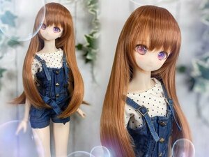 ●ドールウィッグ*ロングヘアー*チョコブラウン*9～9.5インチ（MDD DD SD SmartDollなど）●doll wig / dollwig●